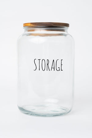 Carraig Donn Glass Kitchen Storage Jar With Acacia Wood Lid