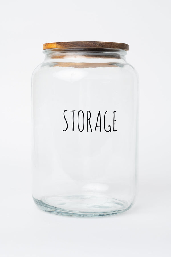 Carraig Donn Glass Kitchen Storage Jar With Acacia Wood Lid
