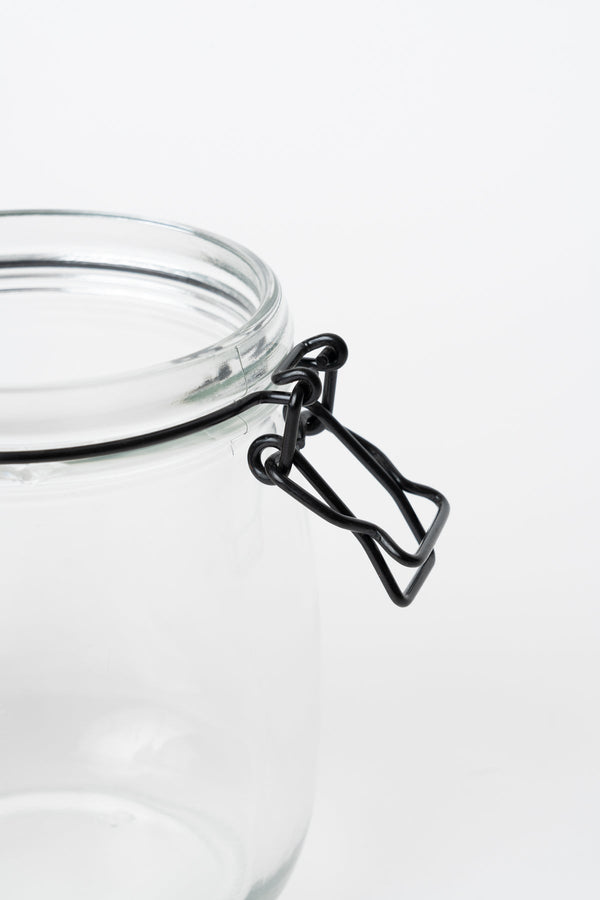 Carraig Donn Glass Kitchen Sugar Jar With Acacia Wood Lid