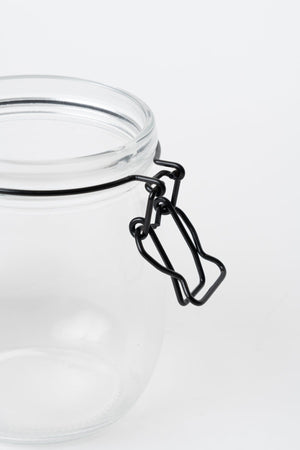 Carraig Donn Glass Kitchen Tea Jar With Acacia Wood Lid