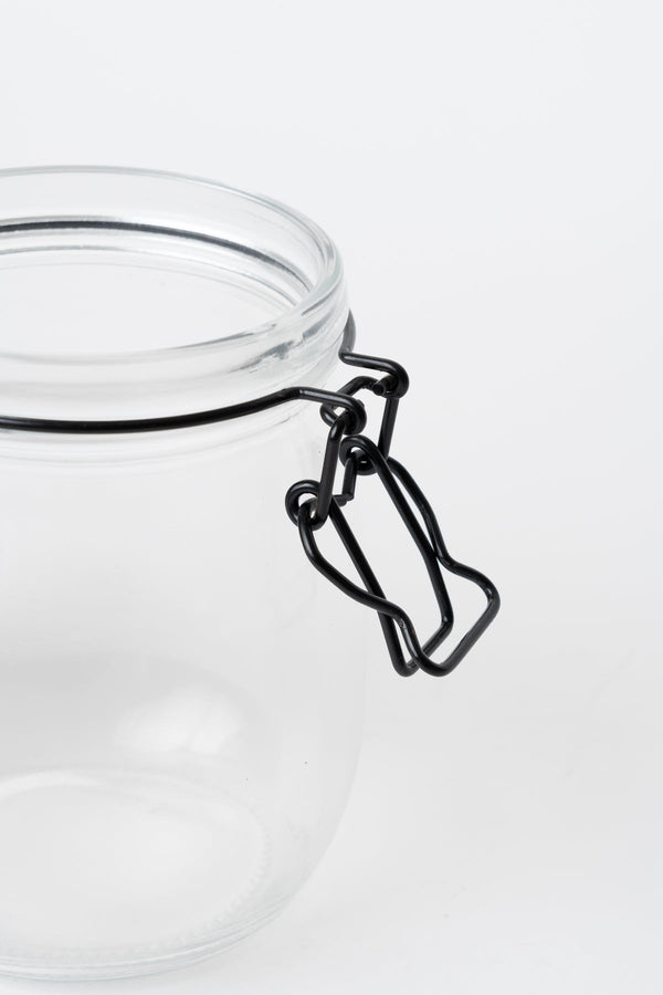 Carraig Donn Glass Kitchen Tea Jar With Acacia Wood Lid