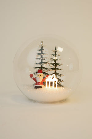 Carraig Donn Glass LED Santa Christmas Ball