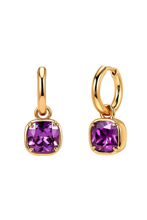 Carraig Donn Gold Adalynn Amethyst Hoop Earrings