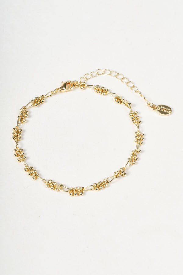 Carraig Donn Gold Ball & Delicate Link Detail Bracelet
