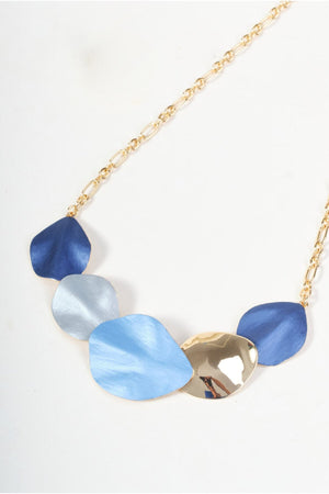 Carraig Donn Gold & Blue Multi Disc Necklace