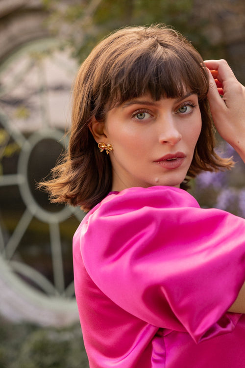 Gold Bow Earrings