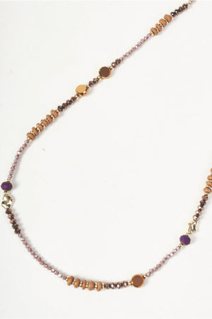 Carraig Donn Gold & Brown Beaded Long Necklace