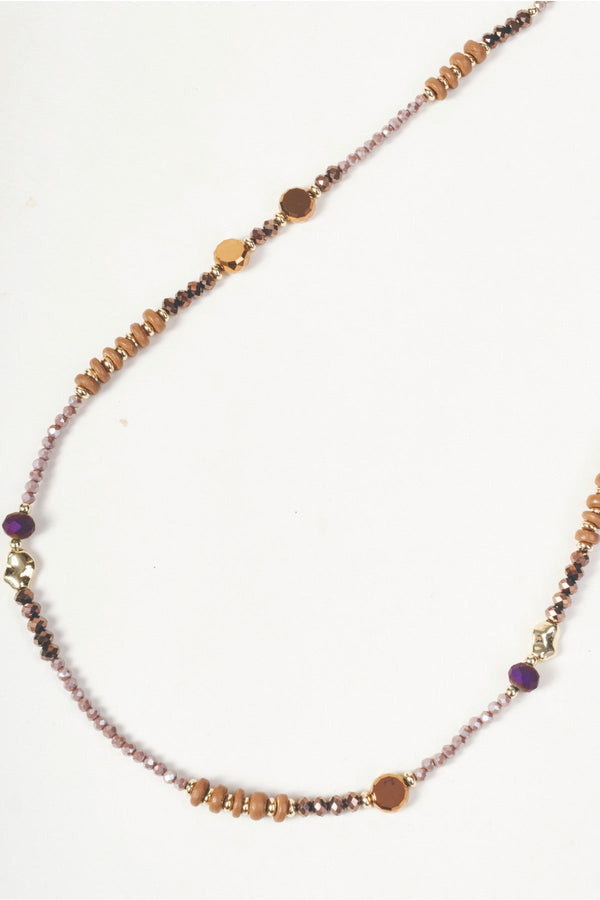 Carraig Donn Gold & Brown Beaded Long Necklace