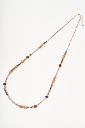 Carraig Donn Gold & Brown Beaded Long Necklace