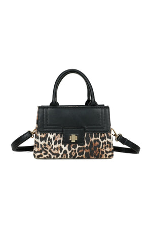 Carraig Donn Gold Buckle Animal Print Bag