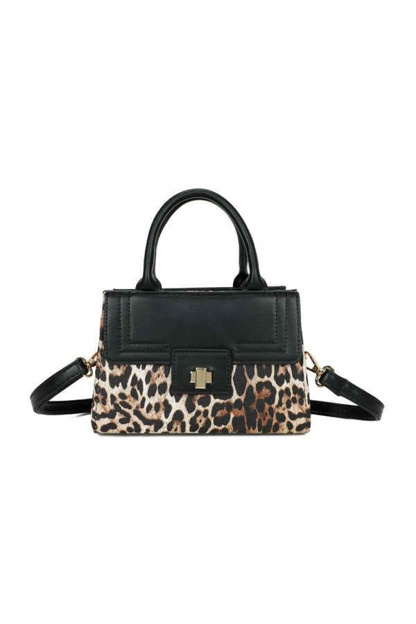 Carraig Donn Gold Buckle Animal Print Bag
