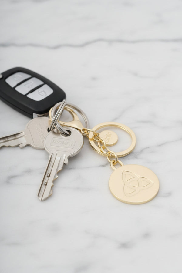Carraig Donn Gold Celtic Handbag Charm Keyring