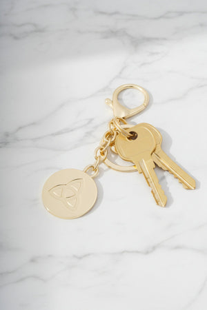Carraig Donn Gold Celtic Handbag Charm Keyring