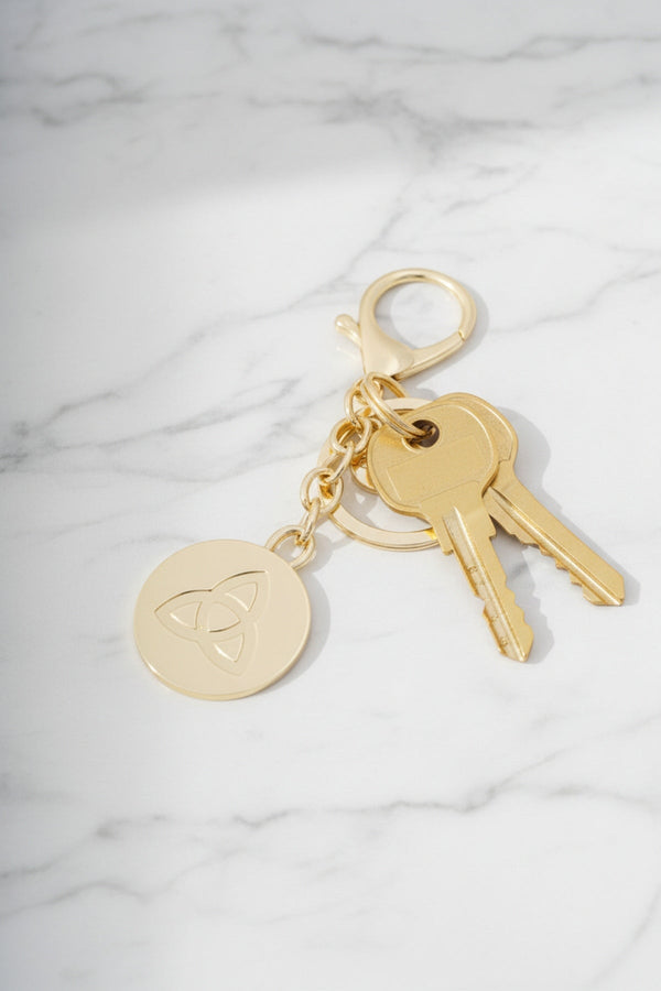 Carraig Donn Gold Celtic Handbag Charm Keyring