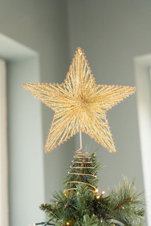 Gold Christmas Star Topped Tree
