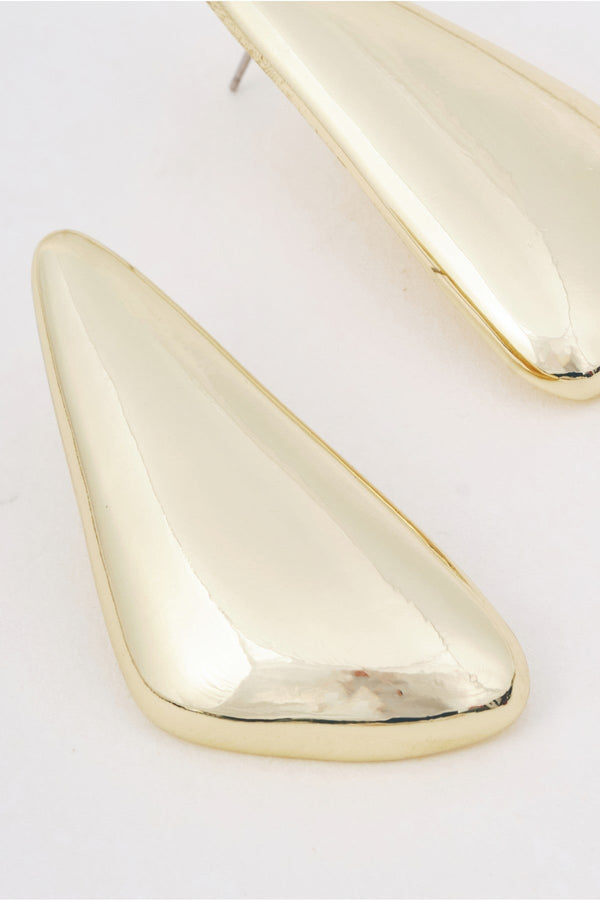 Carraig Donn Gold Chunky Geometric Teardrop Earrings