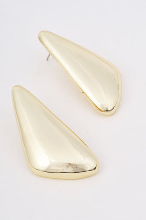 Carraig Donn Gold Chunky Geometric Teardrop Earrings
