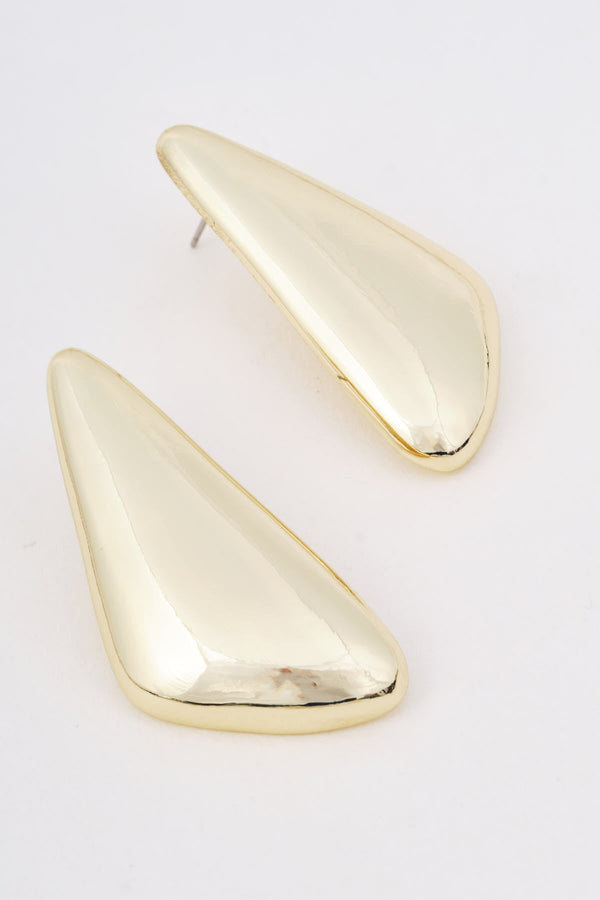Carraig Donn Gold Chunky Geometric Teardrop Earrings