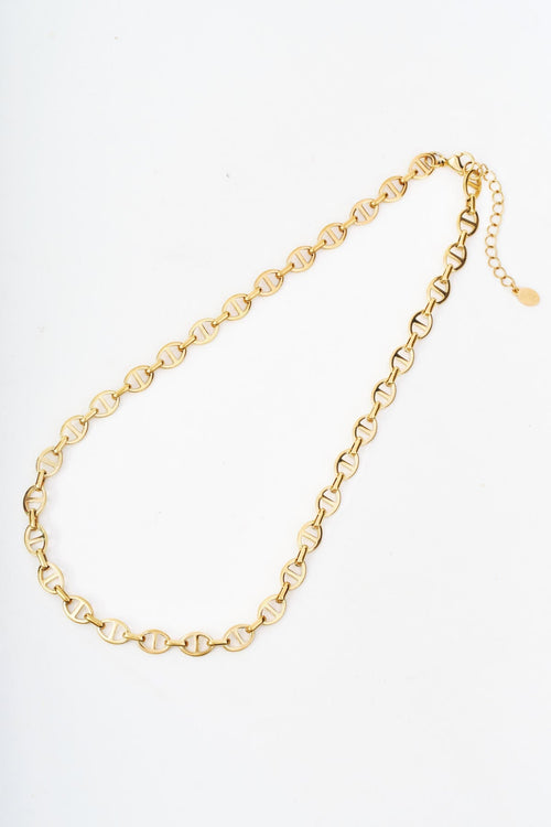 Gold Chunky Mariner Link Necklace