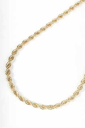 Carraig Donn Gold Chunky Twisted Rope Chain Necklace