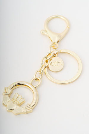 Carraig Donn Gold Claddagh Handbag Charm Keyring