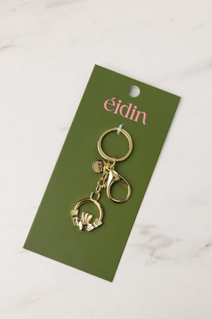 Carraig Donn Gold Claddagh Handbag Charm Keyring