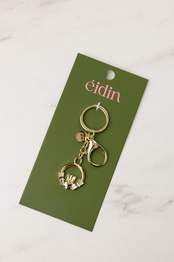 Carraig Donn Gold Claddagh Handbag Charm Keyring