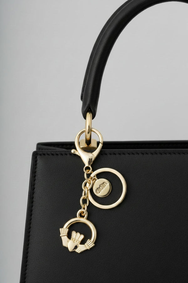 Carraig Donn Gold Claddagh Handbag Charm Keyring
