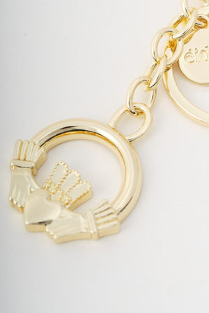 Carraig Donn Gold Claddagh Handbag Charm Keyring