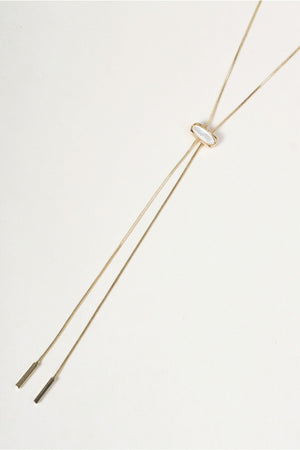 Carraig Donn Gold & Faux Pearl Lariat Necklace