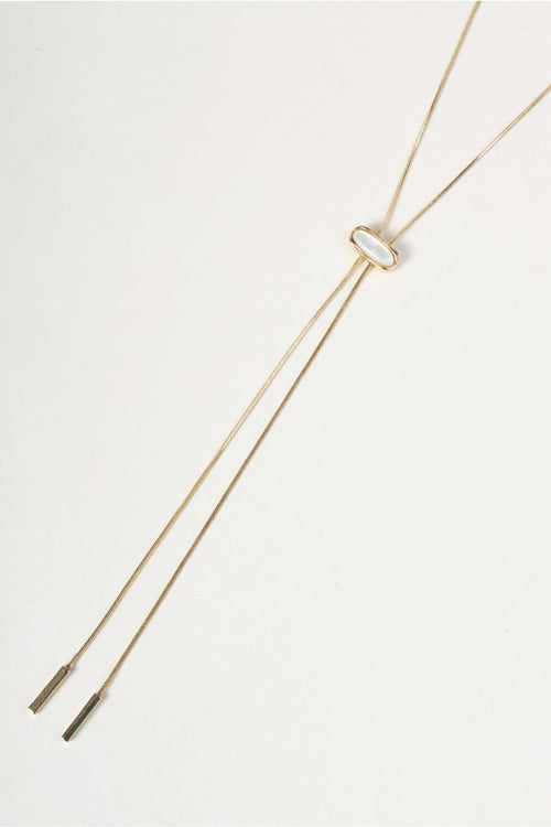 Carraig Donn Gold & Faux Pearl Lariat Necklace