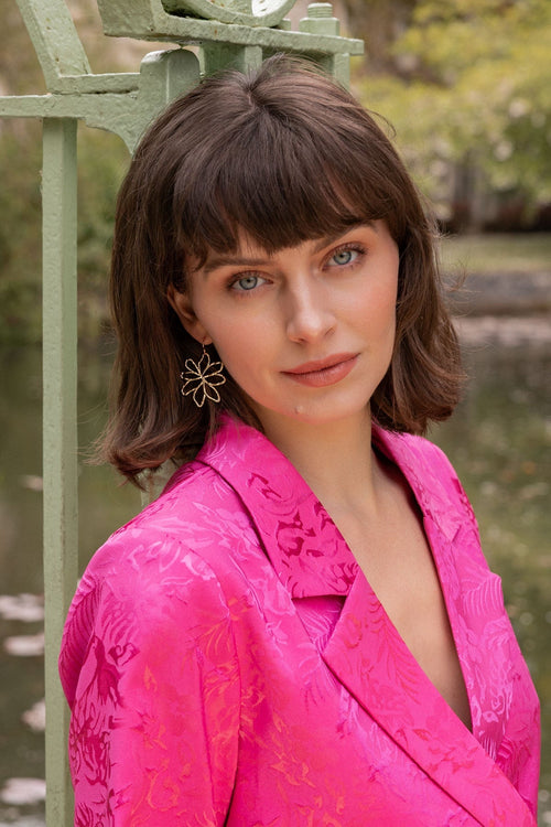 Gold Flower Earrings