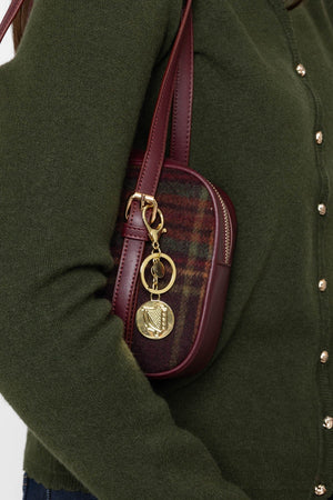 Carraig Donn Gold Harp Handbag Charm Keyring