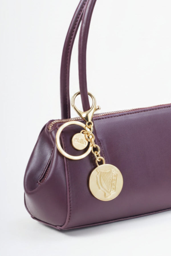 Carraig Donn Gold Harp Handbag Charm Keyring