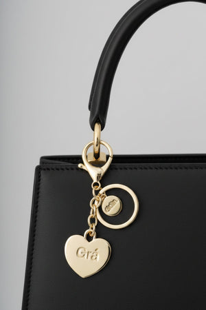 Carraig Donn Gold Heart "Gra" Handbag Charm Keyring