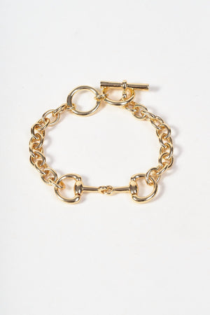Carraig Donn Gold Horsebit Link Chain Bracelet