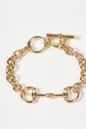 Carraig Donn Gold Horsebit Link Chain Bracelet