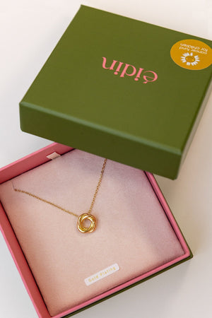 Carraig Donn Gold Interlocking Knot Charity Necklace