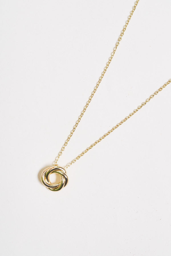 Carraig Donn Gold Interlocking Knot Charity Necklace