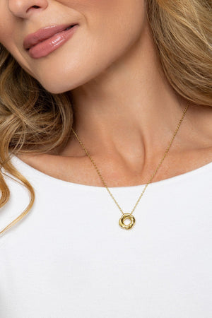 Carraig Donn Gold Interlocking Knot Charity Necklace