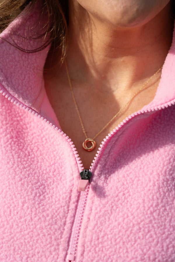 Carraig Donn Gold Interlocking Knot Charity Necklace