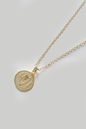 Carraig Donn Gold Irish Coin Pendant Necklace