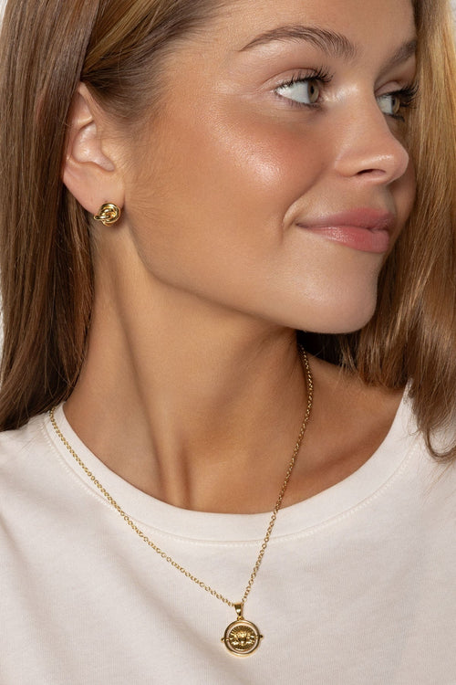 Carraig Donn Gold Knot Stud Earrings
