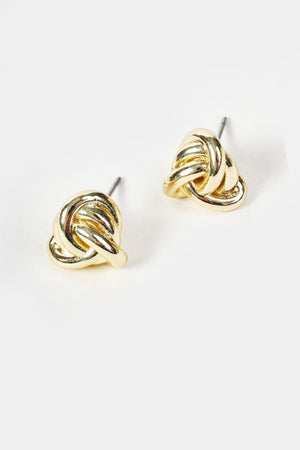 Carraig Donn Gold Knot Stud Earrings