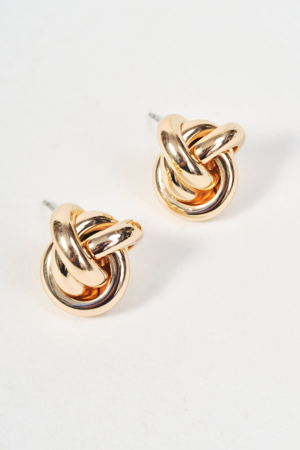 Carraig Donn Gold Knot Stud Earrings