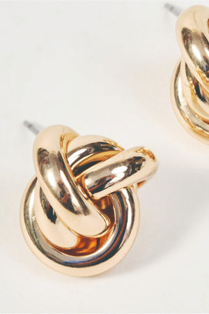 Carraig Donn Gold Knot Stud Earrings