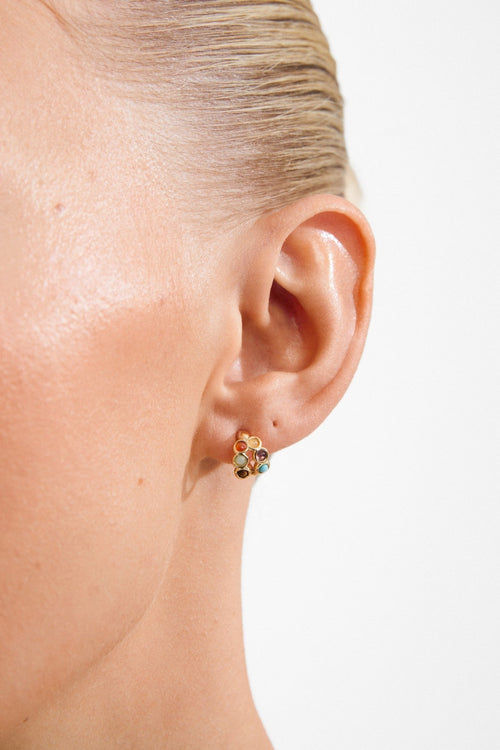 Gold Lonnie Double Hoop Earrings
