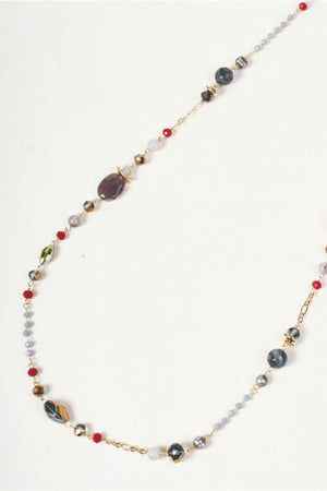 Carraig Donn Gold & Multi Coloured Long Beaded Necklace