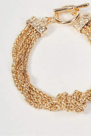 Carraig Donn Gold Multi Stand Chain Knot Bracelet