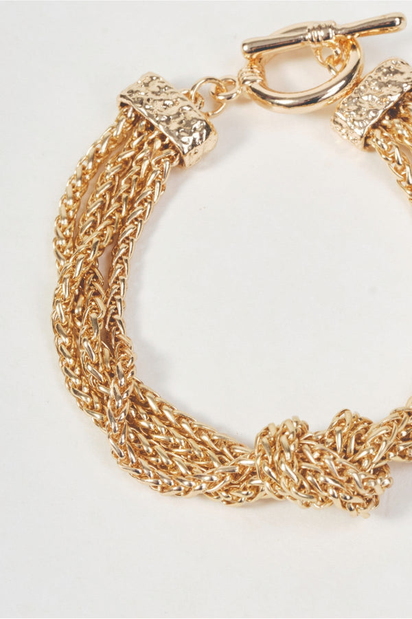 Carraig Donn Gold Multi Stand Chain Knot Bracelet